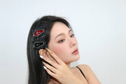 Black & Red Coffin Hair Clip